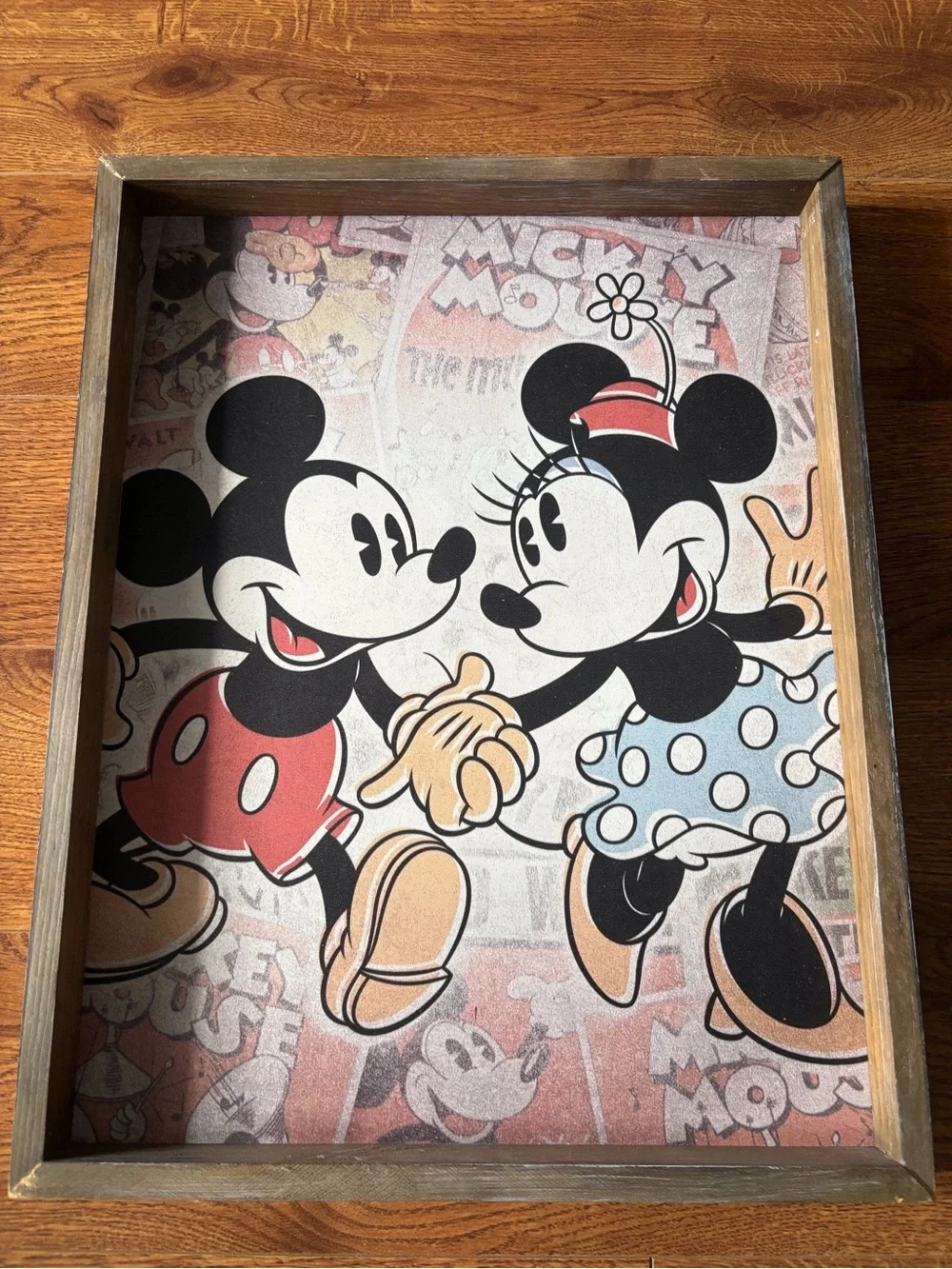 Disney Mickey & Minnie wooden artwork